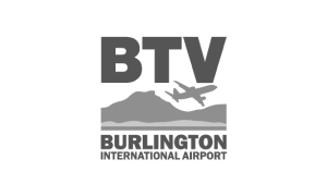 The Burlington International Airport logo.