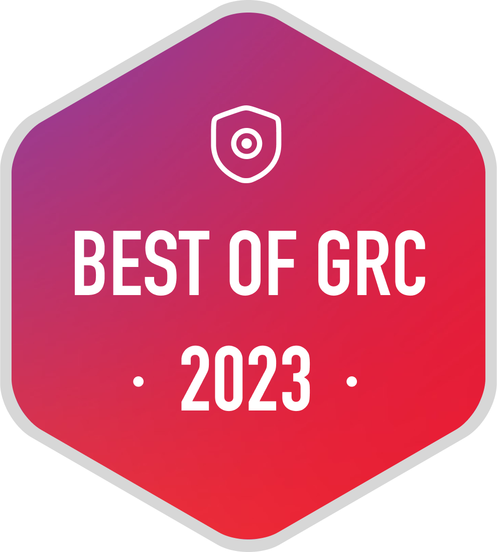 An icon demonstrating a "Best of GRC 2023" win.